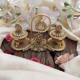Vriksham Twin With Lakshmi Idol & Hanging Pearl Canopy Kumkum Box-G20285